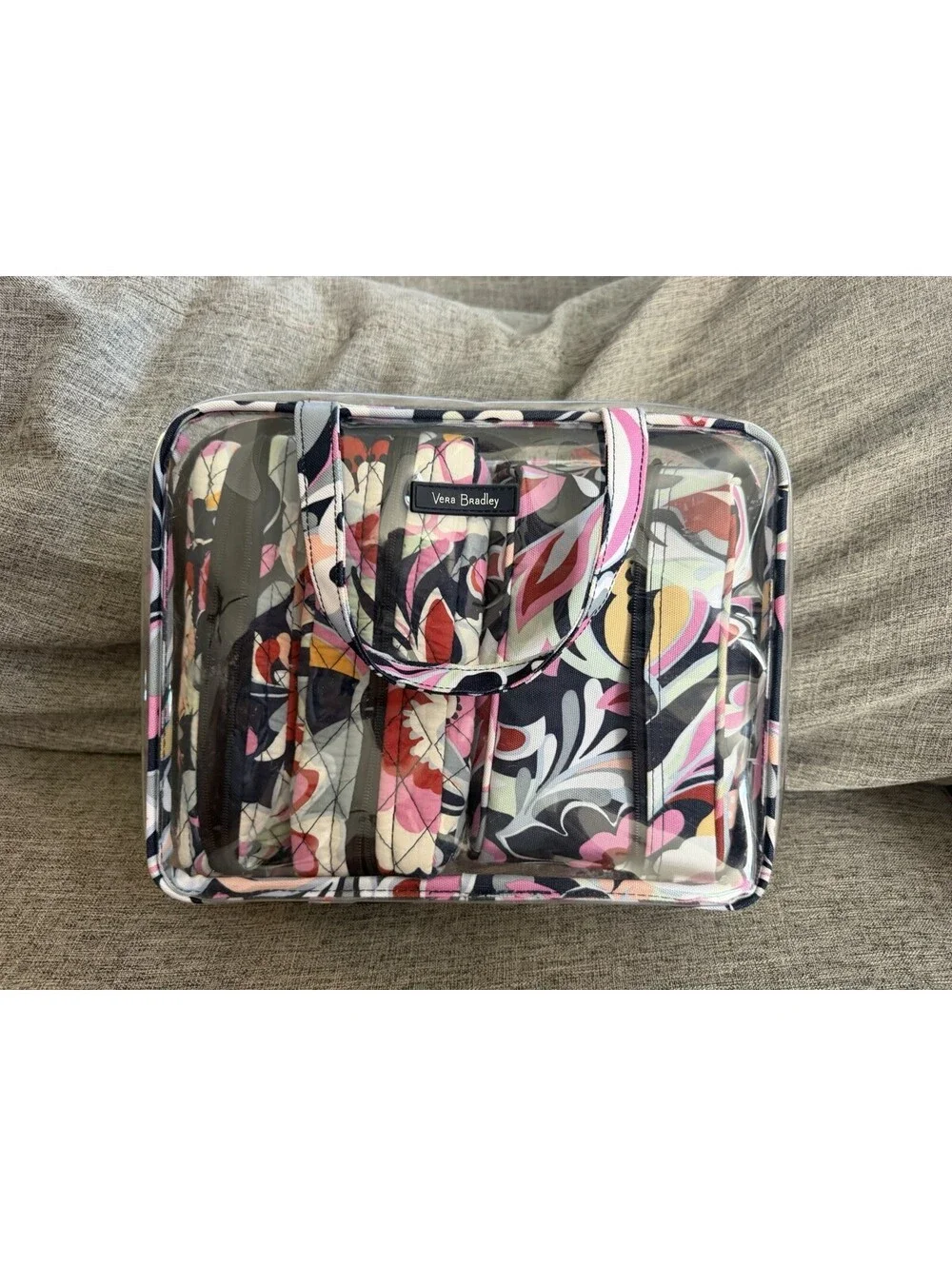Vera Bradley 4 Piece Cosmetic Organizer In Mod Paisley Travel Bag Set
